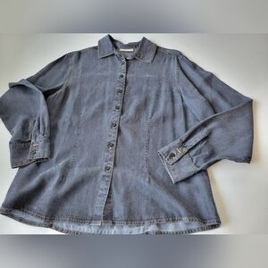 Marsh Landing Faded Slate Button-Down Shirt